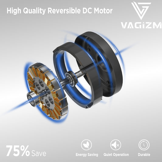 Vagizm 52 Inch Ceiling Fan With Light and Remote Control for Small Room: CFL-013W7